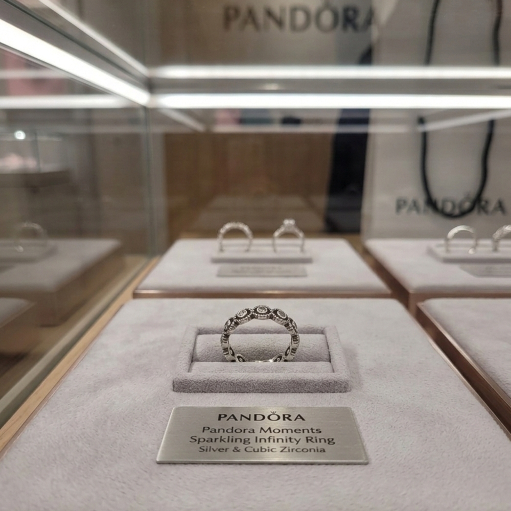 Pandora Sterling Silver Infinity Ring with Sparkling Stones